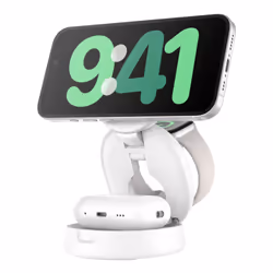 Belkin WIZ034KQWH chargeur d'appareils mobiles Casque, Smartphone, Smartwatch Blanc USB Recharge sans fil Charge rapide Intérieure