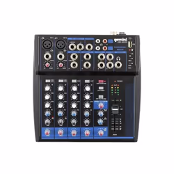 Gemini GEM-08USB table de mixage audio 8 canaux Noir