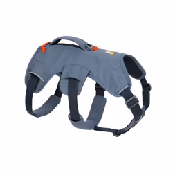 Ruffwear 30103-413S2, Chien, Harnais abdominal, M, Bleu, Nylon, Polyester, Monochromatique