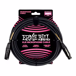 Ernie Ball P06388, XLR, Mâle, XLR, Femelle, 6,1 m, Noir