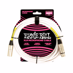 Ernie Ball P06389, XLR, Mâle, XLR, Femelle, 6,1 m, Blanc