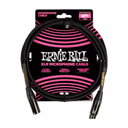 Ernie Ball P06390, XLR, Mâle, XLR, Femelle, 1,5 m, Noir