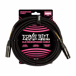 Ernie Ball P06392, XLR, Mâle, XLR, Femelle, 6,1 m, Noir