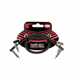Ernie Ball P06405, 6,35 mm, Mâle, 6,35 mm, Mâle, 0,3 m, Noir