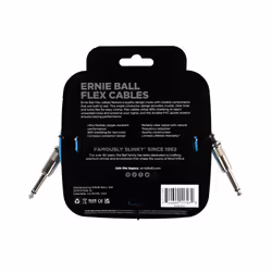 Ernie Ball Câble Instrument Flex Droit/Droit 3m - Bleu