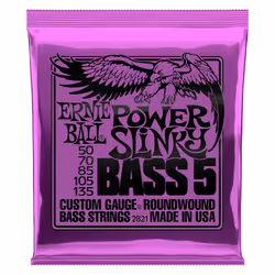 Ernie Ball Power Slinky Nickel, Guitare, Acier, Basse, 5 pièce(s)
