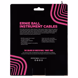 Ernie Ball P06045 câble audio 9,14 m 6,35 mm Blanc