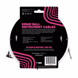 Ernie Ball P06047 câble audio 6,09 m 6,35 mm Blanc
