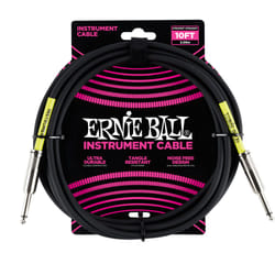 Ernie Ball P06048 câble audio 3 m 6,35 mm Noir