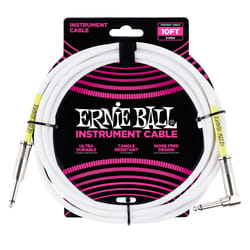 Ernie Ball P06049 câble audio 3,05 m 6,35 mm Blanc