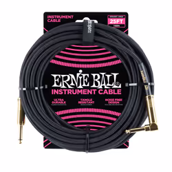 Ernie Ball P06058, 6,35 mm, Mâle, 6,35 mm, Mâle, 7,62 m, Noir