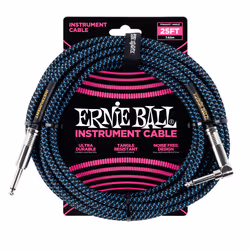 Ernie Ball P06060, 6,35 mm, Mâle, 6,35 mm, Mâle, 7,62 m, Noir, Bleu