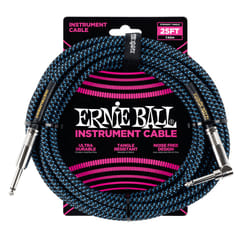 Ernie Ball P06060 câble audio 7,62 m 6,35 mm Noir, Bleu
