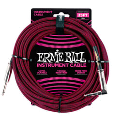 Ernie Ball P06062 câble audio 7,62 m 6,35 mm Noir, Rouge