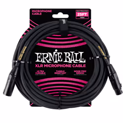 Ernie Ball P06073, XLR, Mâle, XLR, Femelle, 7,62 m, Noir