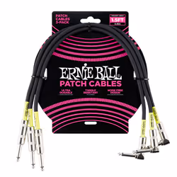 Ernie Ball P06076, 6,35 mm, Mâle, 6,35 mm, Mâle, 0,46 m, Noir, Jaune