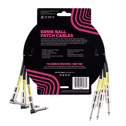 Ernie Ball P06076 câble audio 0,46 m 6,35 mm Noir, Jaune