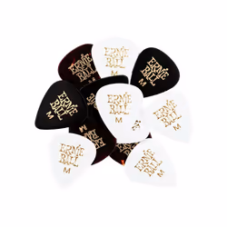 Ernie Ball P09178, Celluloïd, Noir, Blanc, Monochromatique, Standard, Moyen, 0,72 mm