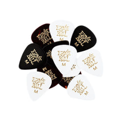 Ernie Ball P09178 médiator 12 pièce(s) Celluloïd Noir, Blanc