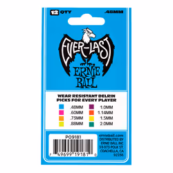 Ernie Ball P09181 médiator 12 pièce(s) Delrin Noir, Bleu