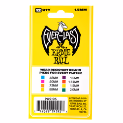 Ernie Ball P09195 médiator 12 pièce(s) Delrin Jaune