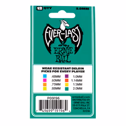 Ernie Ball P09196 médiator 12 pièce(s) Delrin Vert