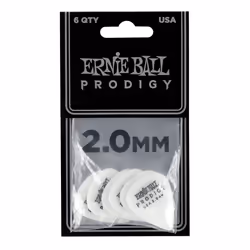 Ernie Ball P09202 médiator 6 pièce(s) Blanc