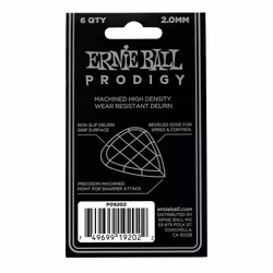 Ernie Ball P09202 médiator 6 pièce(s) Blanc