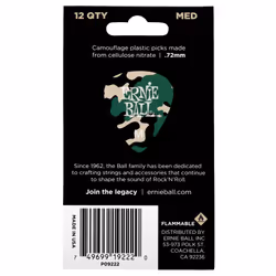 Ernie Ball P09222 médiator 12 pièce(s) Cellulose Multicolore
