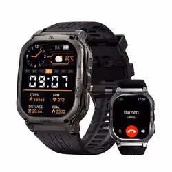 KOSPET M3 Montre connectée homme Montre intelligente 50m Etanche 40+ jours Montres de fitness numériques AI Voice - Noir
