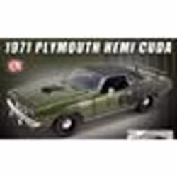 Voiture Miniature de Collection - ACME - PLYMOUTH Hemi Cuda - 1971 - Ivy Green / Black - 1/18