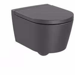 Caractéristiques de l'Ensemble Cuvette suspendue compacte sans bride + Abattant soft close, Onyx, Roca Inspira (SetInspiraOny ...