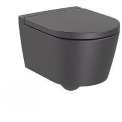 Inspira Ensemble Cuvette suspendue compacte sans bride + Abattant soft close, Onyx (SetInspiraOnyx) - Roca