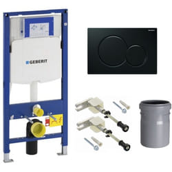 Pack bati-support Geberit Duofix UP320 + Plaque de commande Sigma01 Noire (-Sigma01-A)