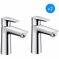 Ce lot est composé de deux mitigeurs. Caractéristiques du Lot de 2 mitigeurs de lavabo, Hansgrohe Talis E 110 (71711000-DUO)  ...