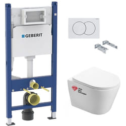 Pack wc Bati-support Geberit wc Swiss Aqua Technologies Infinitio sans bride