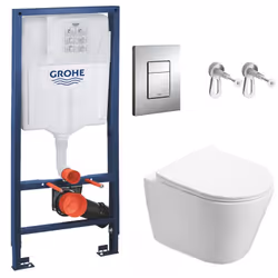 Description générale Optez pour la qualité et la simplicité d’installation du Pack WC Bâti-support + WC Swiss Aqua Technologi ...