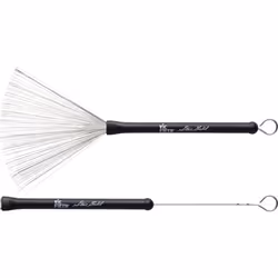 Vic Firth Steve Gadd Wire Brushes, Baguettes balais, Noir, Argent, Rond