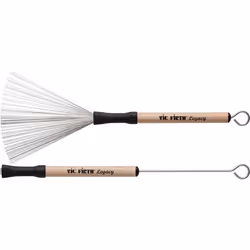 Vic Firth Legacy Brushes, Baguettes balais, Argent, Bois, Rond