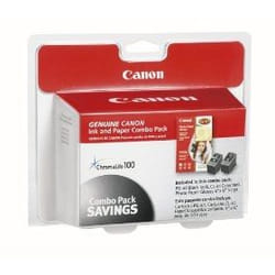 Canon Ink Cartridge Photo Paper Combo Pack cartouche d'encre Original Noir, Cyan, Magenta, Jaune