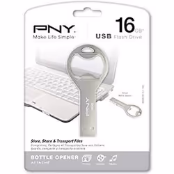 PNY P-FDU16GBOP-GES3 lecteur USB flash 16 Go USB Type-A 2.0 Métallique