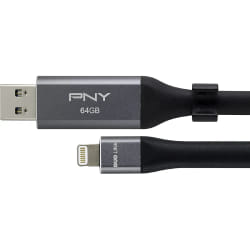 PNY Duo-Link 3.0 lecteur USB flash 64 Go USB Type-A / Lightning 3.2 Gen 1 (3.1 Gen 1) Gris