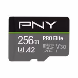 PNY P-SDU256V32100PRO-GE, 256 Go, MicroSDXC, Classe 10, UHS-I, 100 Mo/s, 90 Mo/s