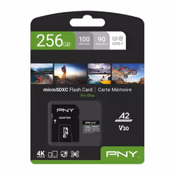 PNY P-SDU256V32100PRO-GE mémoire flash 256 Go MicroSDXC UHS-I Classe 10 - Vue supplémentaire 4