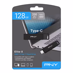 PNY Elite-X lecteur USB flash 128 Go USB Type-C 3.2 Gen 1 (3.1 Gen 1) Noir - Vue supplémentaire 6
