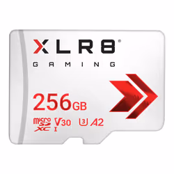 PNY XLR8, 256 Go, MicroSDXC, Classe 10, UHS-I, 100 Mo/s, 90 Mo/s