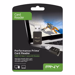 PNY Performance Prime lecteur de carte mémoire USB 3.2 Gen 1 (3.1 Gen 1) Type-A Noir - Vue supplémentaire 7