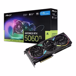 PNY - Carte graphique - GeForce RTX™ 5060 Ti - 8GB - ARGB Overclocked Triple Fan DLSS 4
