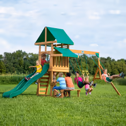 Backyard Discovery Belmont Play Tower with Swings and Slide
