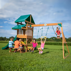 Backyard Discovery Belmont Play Tower with Swings and Slide